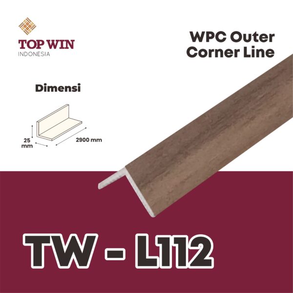 Wood Plastic Composite (WPC) Outer Corner Line TW - L112