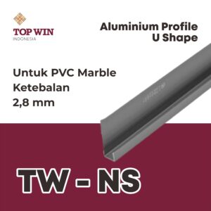Lis / List Aluminium Profile (U Shape) - 2,8 mm Silver