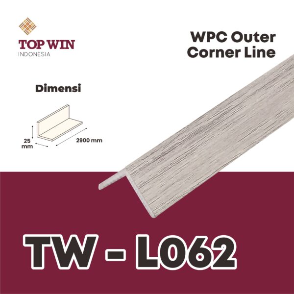 Wood Plastic Composite (WPC) Outer Corner Line TW - L062