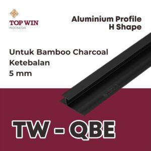 Lis / List Aluminium Profile (H Shape) - 5 mm Hitam