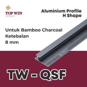 Lis / List Aluminium Profile (H Shape) - 8 mm Silver