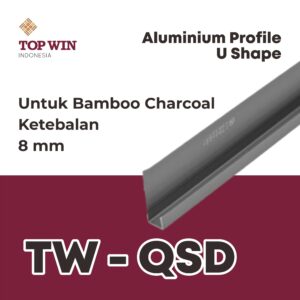 Lis / List Aluminium Profile (U Shape) - 8 mm Silver