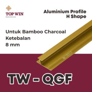 Lis / List Aluminium Profile (H Shape) - 8 mm Emas